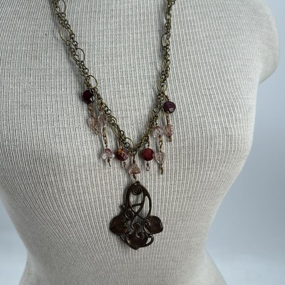 Handmade fairycore necklace with mookaite stones - Picture 2 of 4